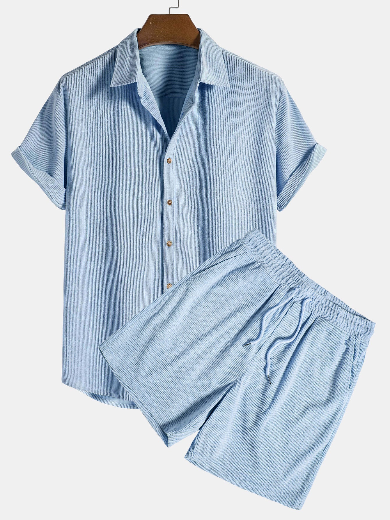Summer Set Corduroy Overhemd & Shorts
