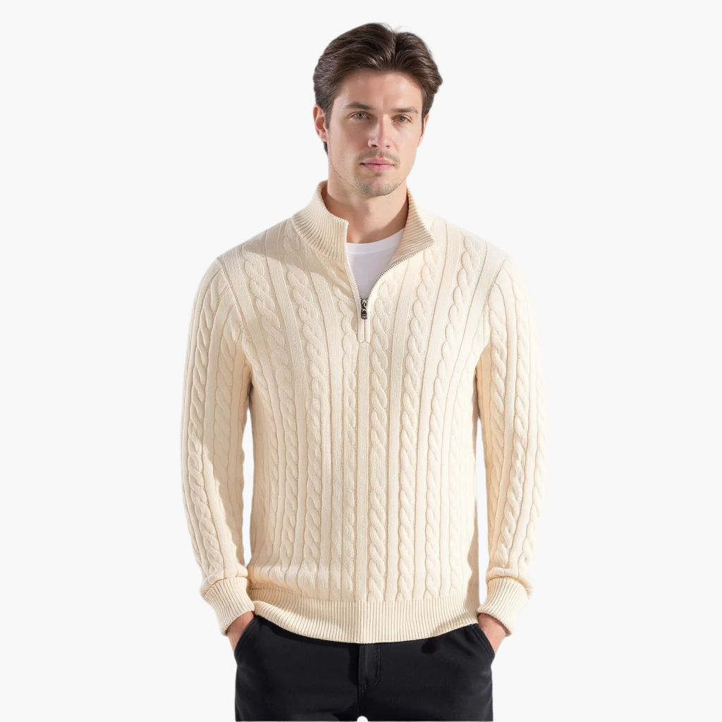 Monza Quarter Zip-Up Sweater