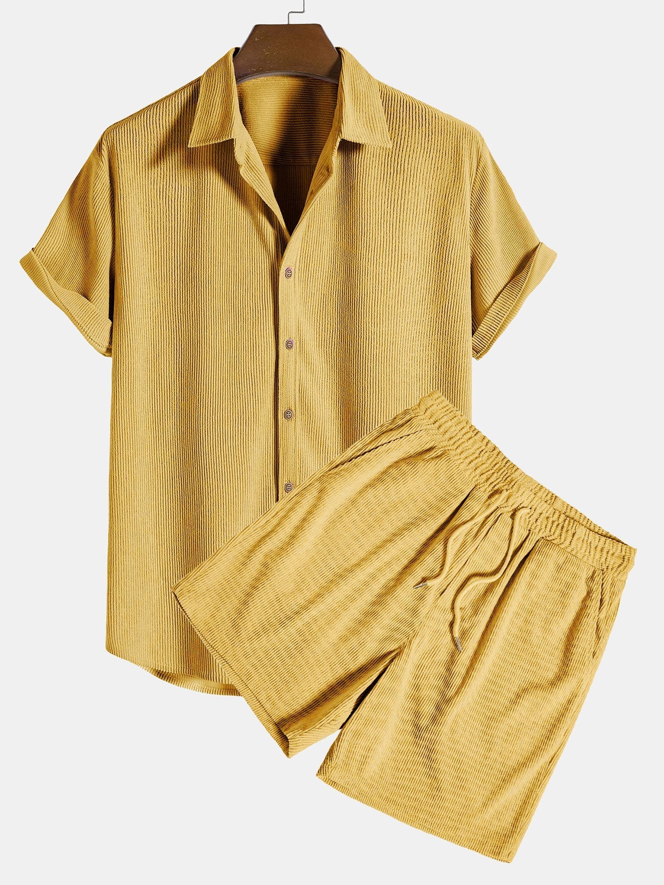 Summer Set Corduroy Overhemd & Shorts