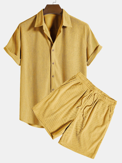 Summer Set Corduroy Overhemd & Shorts