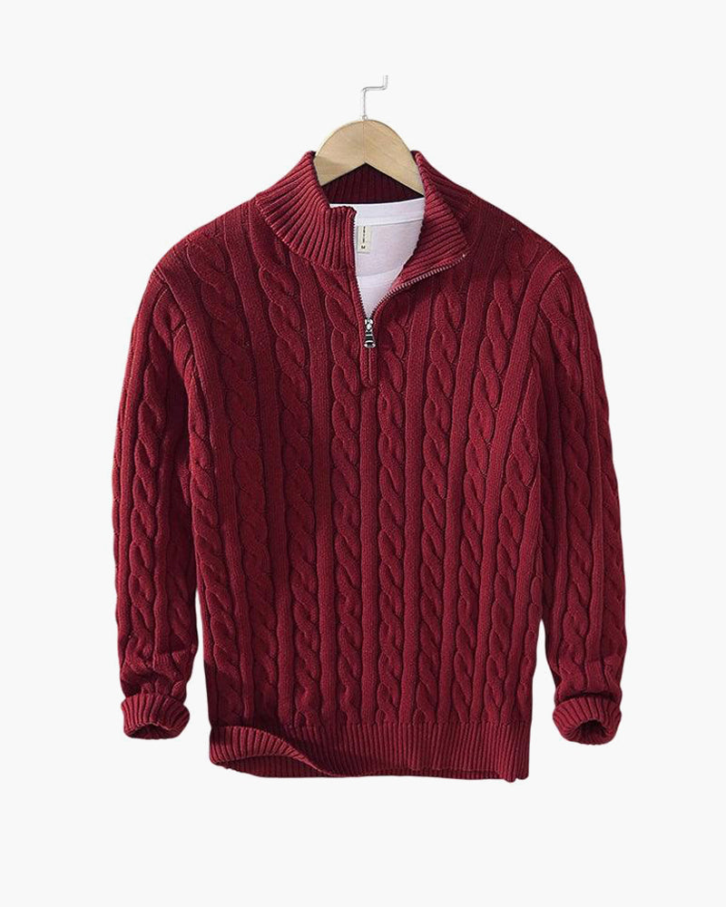 Monza Quarter Zip-Up Sweater