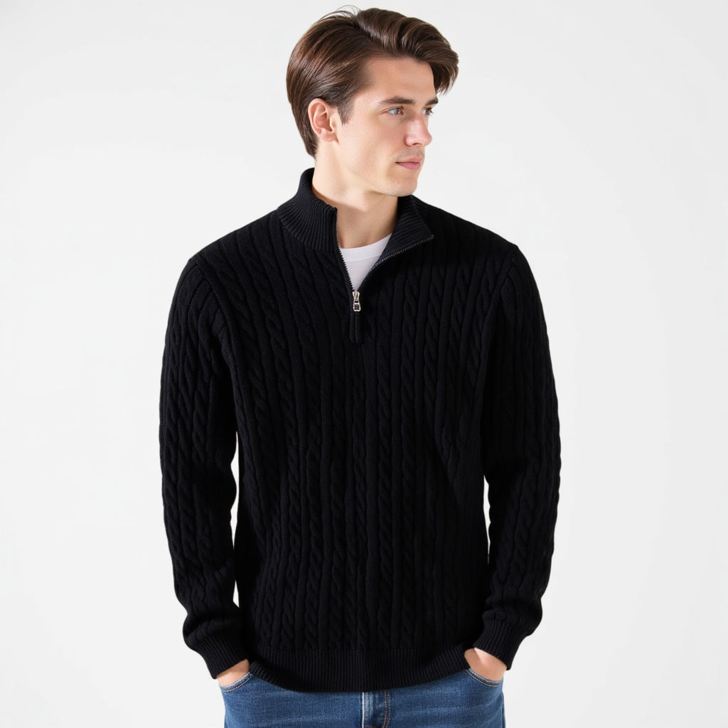 Monza Quarter Zip-Up Sweater