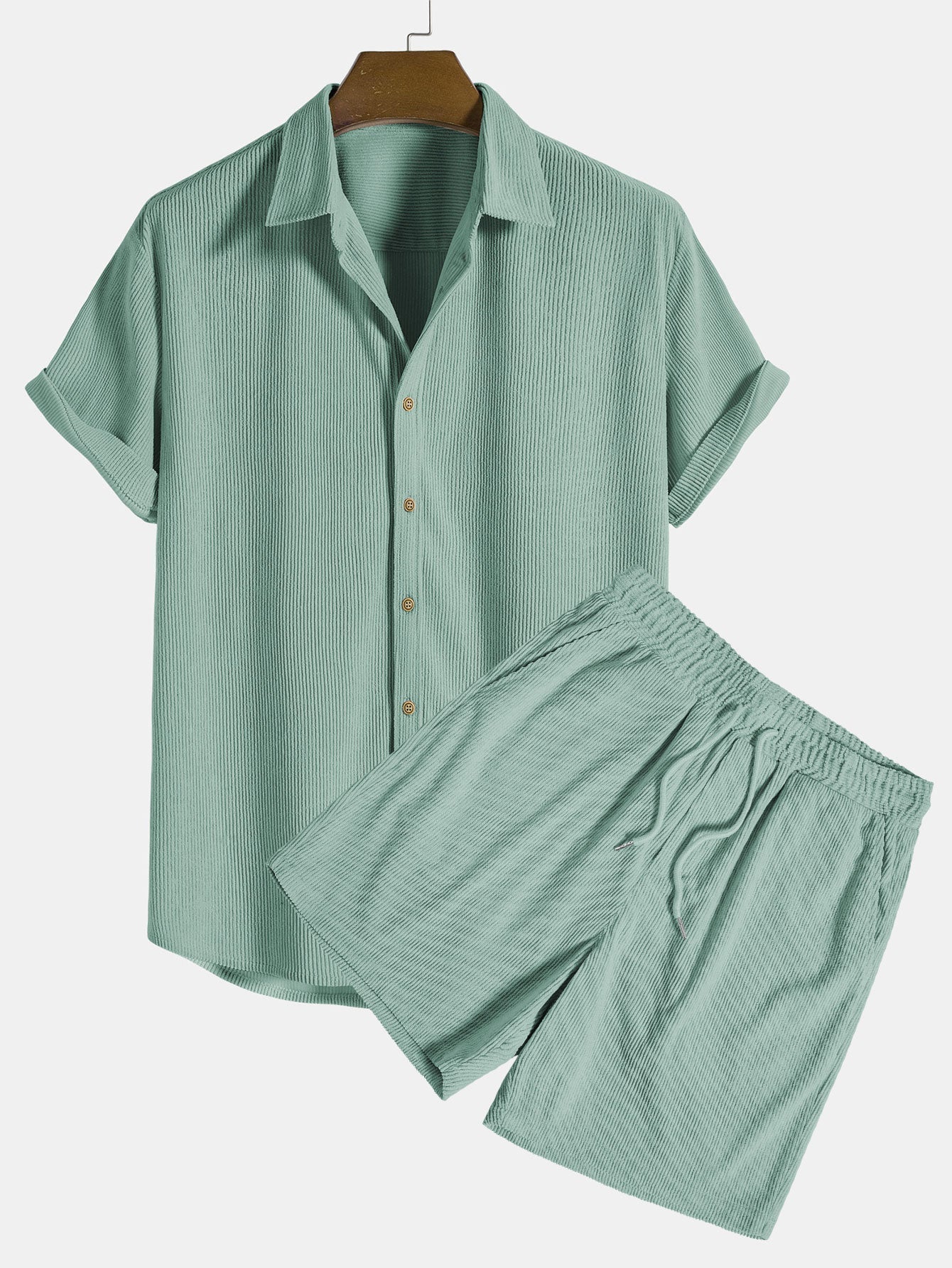 Summer Set Corduroy Overhemd & Shorts