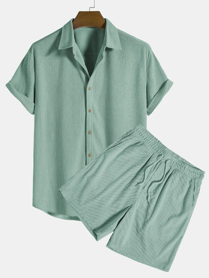 Summer Set Corduroy Overhemd & Shorts