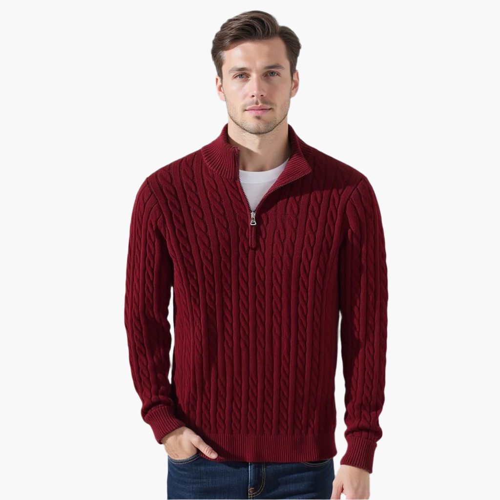 Monza Quarter Zip-Up Sweater