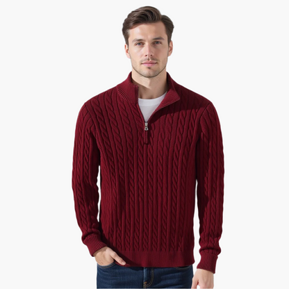 Monza Quarter Zip-Up Sweater