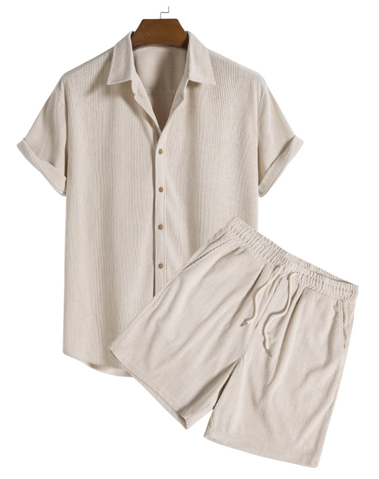 Summer Set Corduroy Overhemd & Shorts